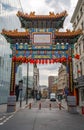 The Chinatown Gate on Wardour Street in the West End, London, UK