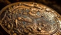 Ornate Chinese coin, a souvenir of wealth generated by AI