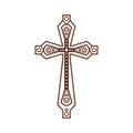 Ornate christian cross icon Royalty Free Stock Photo