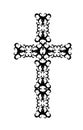 Ornate Christian Cross . Vector illustration Royalty Free Stock Photo