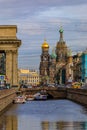 Ornate church of the Savior on Spilled Blood or Cathedral of Resurrection of Christ in Saint Petersburg, Russia Royalty Free Stock Photo