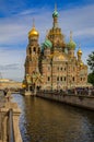 Ornate church of the Savior on Spilled Blood or Cathedral of Resurrection of Christ in Saint Petersburg, Russia Royalty Free Stock Photo