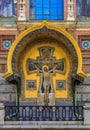 Ornate church of the Savior on Spilled Blood or Cathedral of Resurrection of Christ in Saint Petersburg, Russia