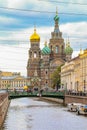 Ornate church of the Savior on Spilled Blood or Cathedral of Resurrection of Christ in Saint Petersburg, Russia