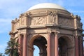 Ornate, classical-style dome of the Palace of Fine Arts. San Francisco, California. Royalty Free Stock Photo