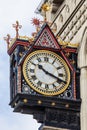 Ornate Clock on the Exterior of the Royal Courts of Justice Royalty Free Stock Photo