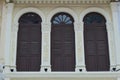 Chocolate and Cream colonial windows and shutters Singapore