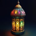 Ornate and Colorful Middle Eastern Lantern for Ramadan and Eid Celebrations Royalty Free Stock Photo