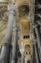 Ornate columns on the interior of the Basilica Notre-Dame de Fourviere, Lyon Royalty Free Stock Photo