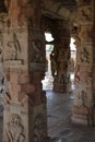 Ornate Columns, Krishna or Balakrishna Temple, Hampi near Hospete, Karnataka, India