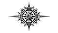 Ornate Compass Rose: Decorative Directional Emblem, vector design Generative AI Royalty Free Stock Photo