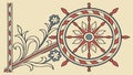Ornate Compass Rose Medallion Vector, Nautical & Decorative Element, vector design Generative AI Royalty Free Stock Photo
