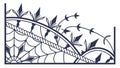 Ornate Corner Decor with Intricate Spider Web and Metalwork Design, vector design Generative AI Royalty Free Stock Photo