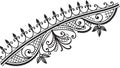 Ornate Corner Scrollwork Vector Design Element with Delicate Flourishes, vector design Generative AI Royalty Free Stock Photo
