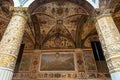 Ornate courtyard in the Palazzo Vecchio in Florence