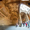 Ornate courtyard in the Palazzo Vecchio in Florence, Italy