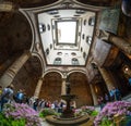 Ornate courtyard of Renaissance in the Palazzo Vecchio in Florence