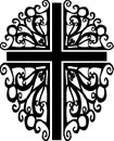 Ornate cross silhouette 2