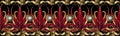 Ornate 3d floral greek key vector seamless border pattern. Geometric patterned ornamental modern background. Round greek key