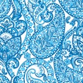 Ornate damask background. Paisley seamless pattern.