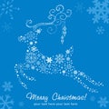 Ornate decorative Christmas deer card