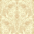 Ornate decorative flowers pattern Royalty Free Stock Photo