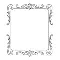 Ornate Decorative Vector Frame with Scrolls and Flourishes Royalty Free Stock Photo