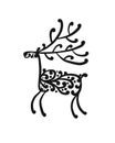 Ornate deer, sketch for your design