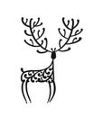 Ornate deer, sketch for your design