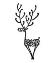 Ornate deer, sketch for your design