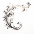 White Swirling Vortexes: A Decorative Design With Realistic Detail