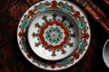 Ornate Dish Set with Matching Bowl and Plate