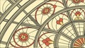Ornate Dome Ceiling Pattern: Architectural Decorative Design, vector design Generative AI Royalty Free Stock Photo