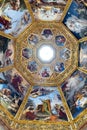 Ornate dome inside of Medici Chapel