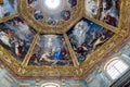 Ornate dome inside of Medici Chapel