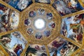 Ornate dome inside of Medici Chapel