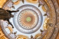 Ornate dome inside state capital building, Springfield, Illinois