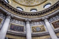 Ornate domed ceiling and columns with intricate patterns in the Rotunda of City Hall, Dublin, Ireland Royalty Free Stock Photo