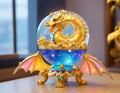 Mystical Dragon Snow Globe Royalty Free Stock Photo