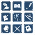 Ornate education symbols