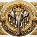 Ornate Elephant Art Piece