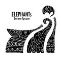 Ornate elephant design