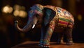 Ornate elephant figurine, symbol of Indian culture generated by AI