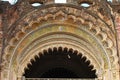 Ornate entrance gate of Durga temple, Rajnagar palatial complex ruins, Bihar,