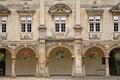 Ornate entrance to the Pepys Library building at Magdalene College