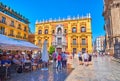 The ornate Episcopal Palace on Plaza del Obispo, Malaga, Spain Royalty Free Stock Photo