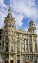 Ornate exterior of Casa de Allende, building from the beginning of 20th century in Plaza de Canalejas in Madrid, Spain