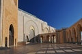 Ornate exterior of Hassan II Mosque in Casablanca, Morocco