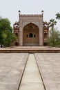 Ornate facade of Akbar's Tomb. Agra, India Royalty Free Stock Photo