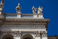 Facade of the Archbasilica of Saint John Lateran in Rome Royalty Free Stock Photo